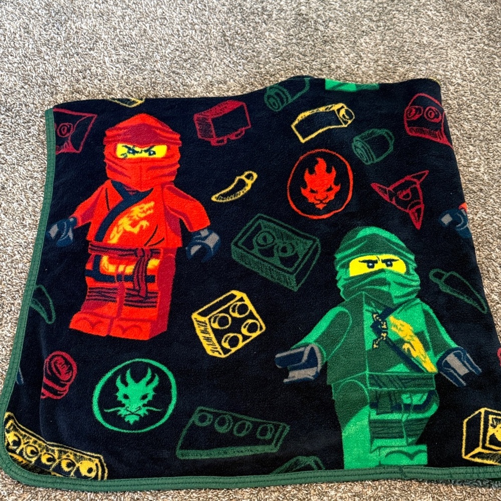LEGO Ninjago Blanket - Red, Green, and Black